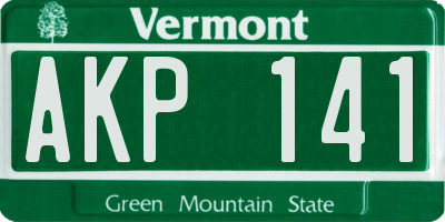 VT license plate AKP141