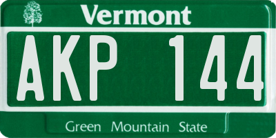 VT license plate AKP144