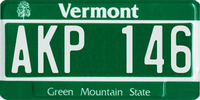 VT license plate AKP146