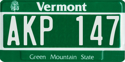 VT license plate AKP147