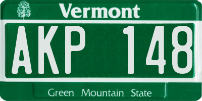 VT license plate AKP148