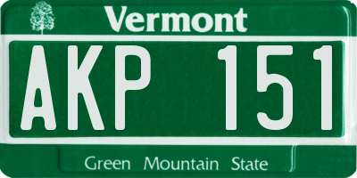 VT license plate AKP151