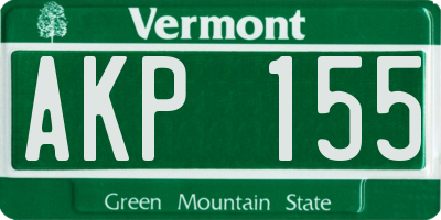 VT license plate AKP155