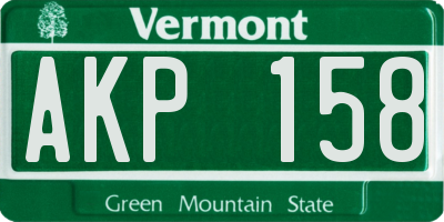 VT license plate AKP158