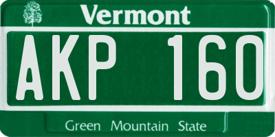 VT license plate AKP160