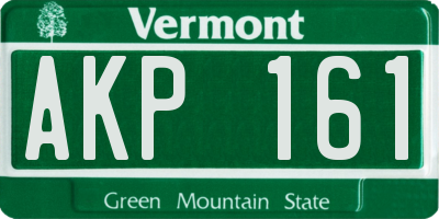 VT license plate AKP161