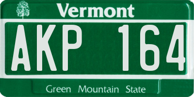 VT license plate AKP164