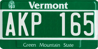VT license plate AKP165