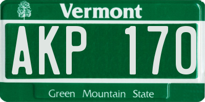 VT license plate AKP170