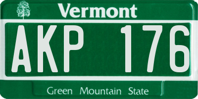 VT license plate AKP176