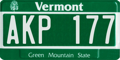 VT license plate AKP177