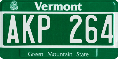 VT license plate AKP264