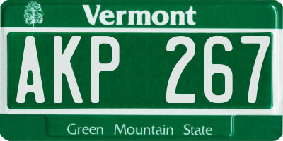 VT license plate AKP267
