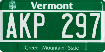 VT license plate AKP297