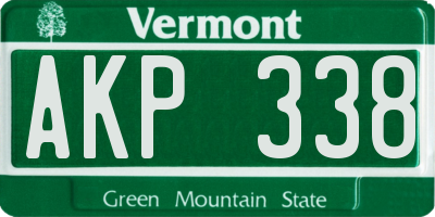 VT license plate AKP338