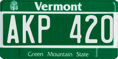 VT license plate AKP420