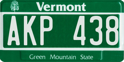 VT license plate AKP438