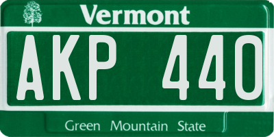 VT license plate AKP440