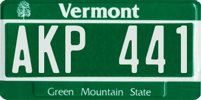 VT license plate AKP441