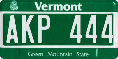 VT license plate AKP444