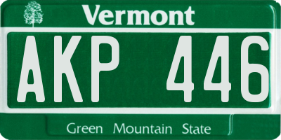 VT license plate AKP446