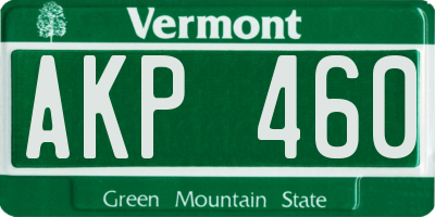 VT license plate AKP460