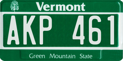 VT license plate AKP461