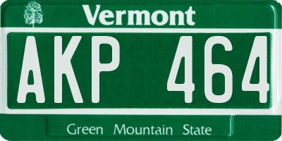 VT license plate AKP464