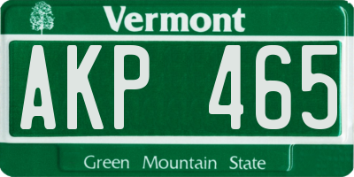 VT license plate AKP465