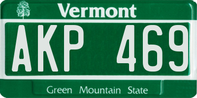 VT license plate AKP469