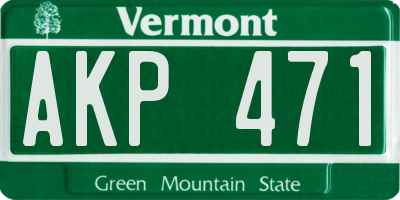 VT license plate AKP471