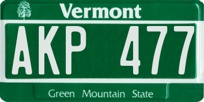 VT license plate AKP477