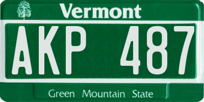 VT license plate AKP487