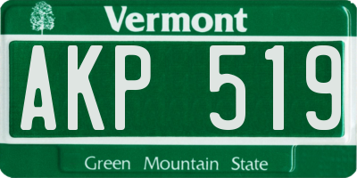 VT license plate AKP519