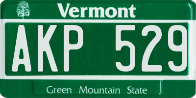 VT license plate AKP529