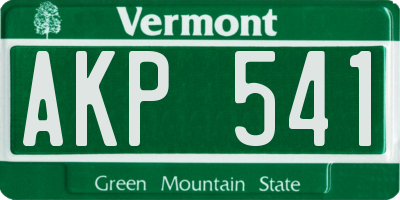 VT license plate AKP541