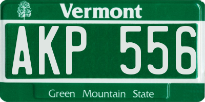 VT license plate AKP556