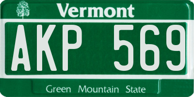 VT license plate AKP569