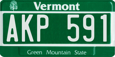 VT license plate AKP591