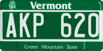 VT license plate AKP620
