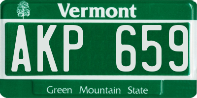 VT license plate AKP659