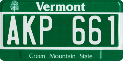 VT license plate AKP661