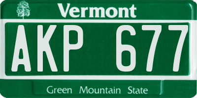 VT license plate AKP677