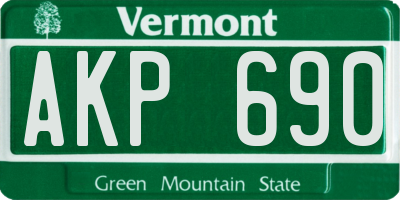 VT license plate AKP690
