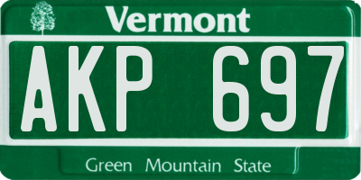 VT license plate AKP697
