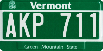 VT license plate AKP711