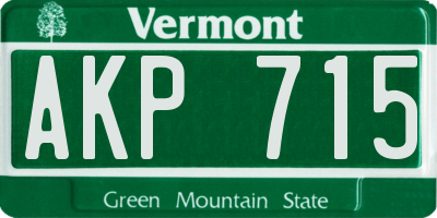 VT license plate AKP715