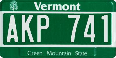 VT license plate AKP741