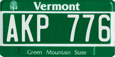 VT license plate AKP776