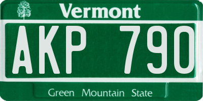 VT license plate AKP790